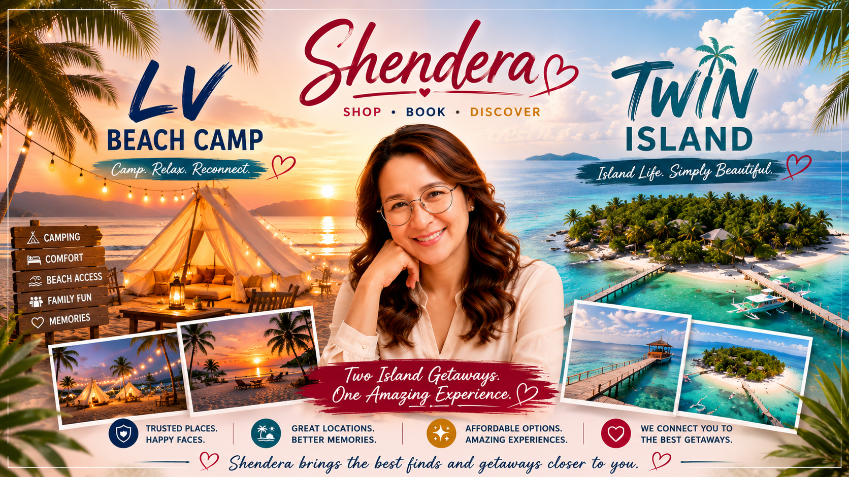Shendera LV Beach Camp and Twin Islands getaways