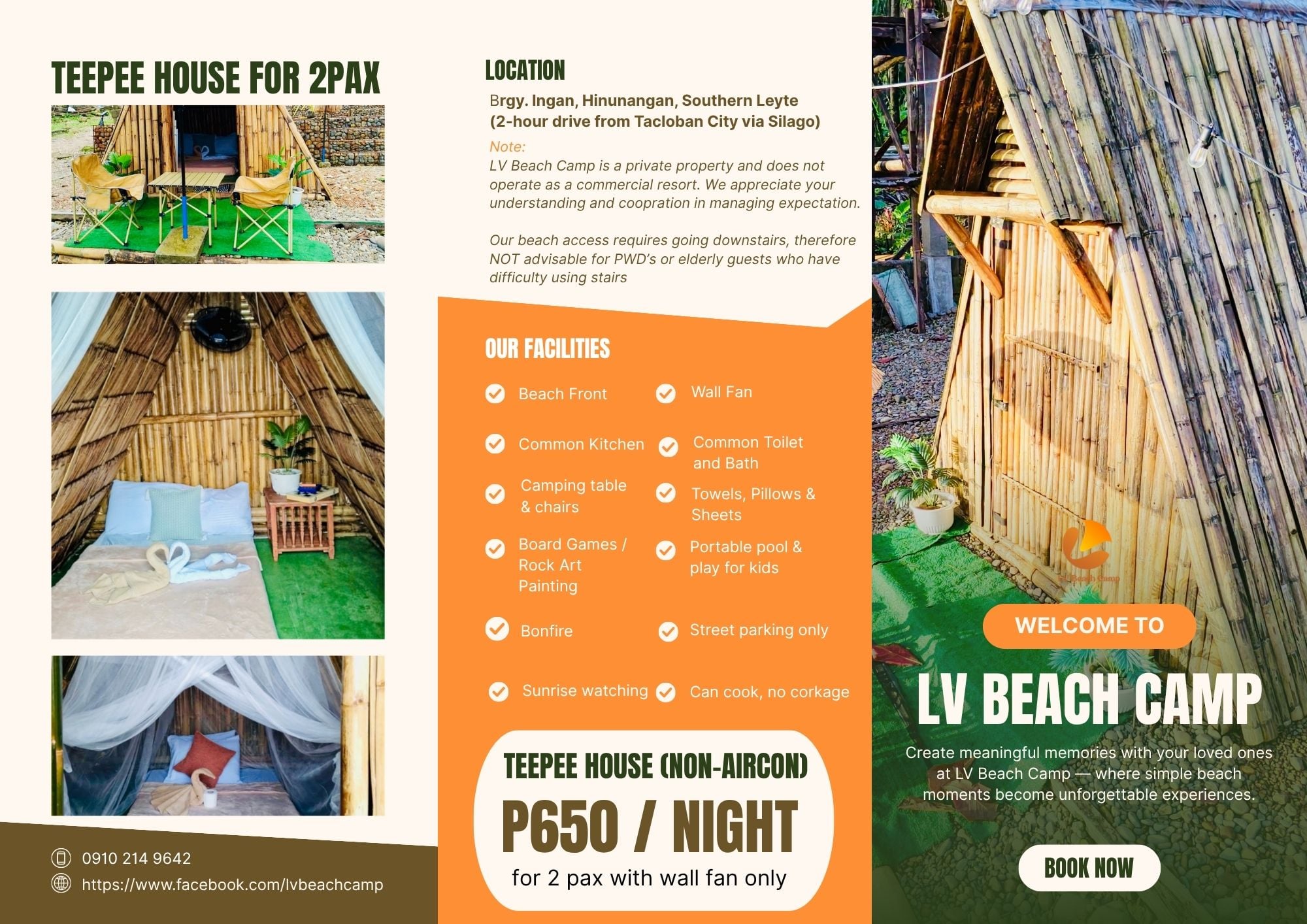 LV Beach Camp Teepee House