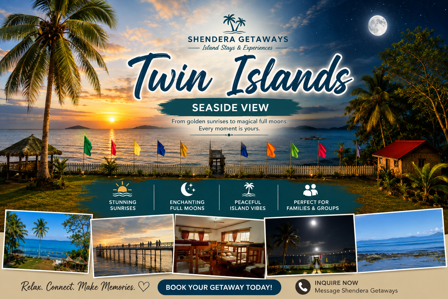 Twin Islands seaside and coastal views
